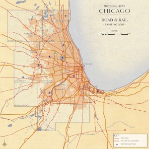 3.2-06-Metro Chicago existing Road and Rail (2009)
